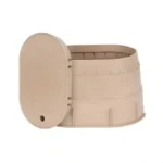 8 x 14 in. Tan Oval Valve Box with Tan Lid