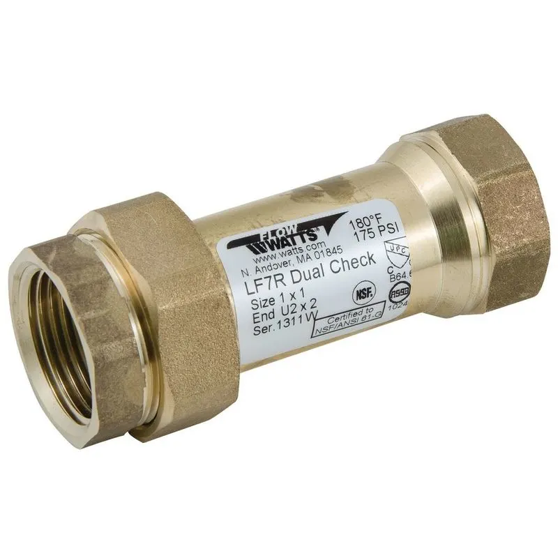 Watts 72205 1 x 1 In Lead Free Residential Dual Check Valve Backflow Preventer (0072205)