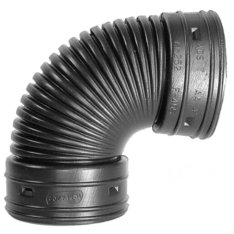 ADS Soiltight Elbow, 6" Bell-End HDPE 90 Degrees Dual Wall Injection Molded N-12, Black (0699ST)
