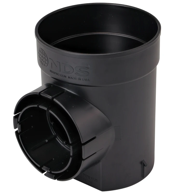 NDS Spee-D 6" Round Catch Basin 1 Outlet Black (101)
