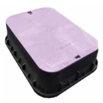 NDS Standard Tapered Extension 17" x 21-3/4" 7" Deep Overlapping HDPE Valve Box, Black/Purple (115TBCR)
