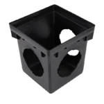 NDS 12" x 12" Square Polypropylene Black Catch Basin | NDS1203