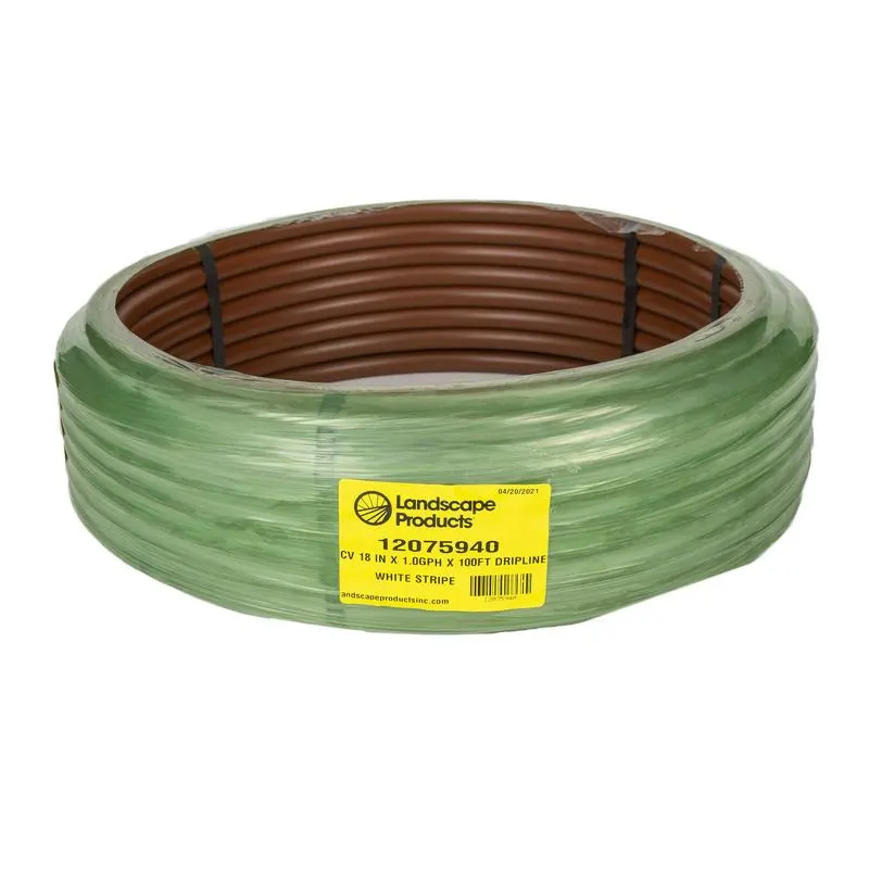 Landscape Products EZ-ID-CV 17MM Dripline – 1GPH Emitters 100 ft Roll x 18 in Spacing (12075940)