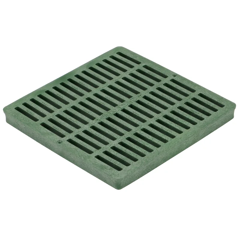 NDS 12" x 12" Square Catch Basin Grate, Green (1212)