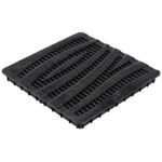 NDS 12 in Square Black Wave Decorative Grate (1224)