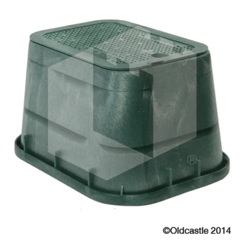 Carson 1419 Valve Box 19" x 14", 12" Depth, T-Lid, HDPE, Black (14191038)