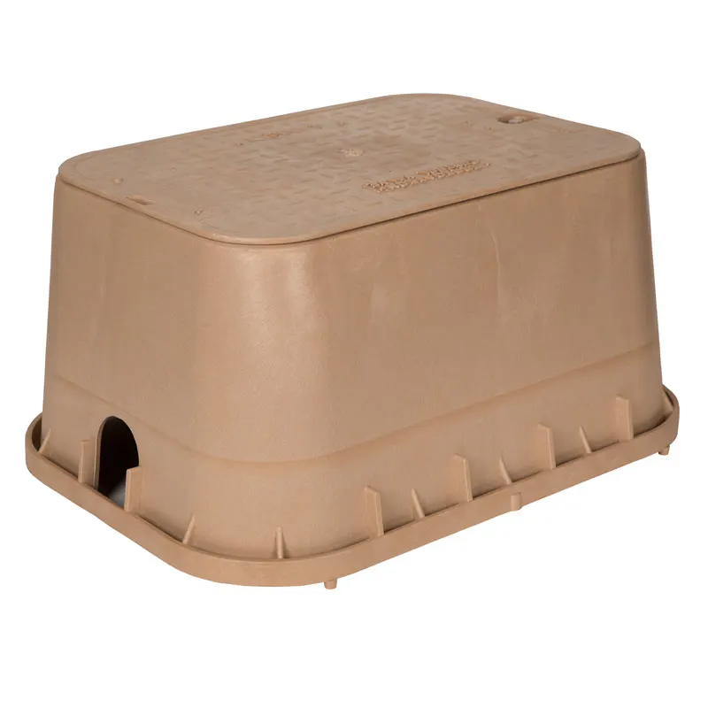 Carson 1419 Valve Box 19" x 14", 12" Depth, T-Lid, HDPE, Tan (14191039)