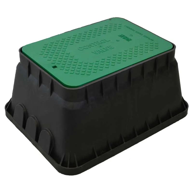 Highline Jumbo Valve Box 12″ 12″ Deep Lid Superflexon Black/Green (190106)