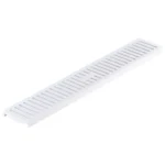 NDS Spee-D Channel 2' x 4-1/8" Rectangular Drain Grate, White HDPE Slotted (240)
