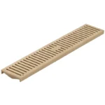 NDS Spee-D Channel 2' x 4-1/8" Rectangular Drain Grate, Sand HDPE Flat (244)