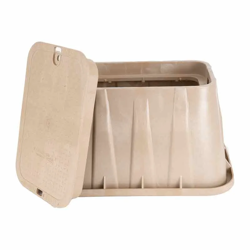 NDS Pro-Spec Valve Box 19" x 14" 12" Deep Overlapping Lid Sand/Sand (314BCSAND)