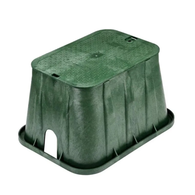 NDS Pro-Spec Valve Box 24″ x 13″ 15″ Deep Overlapping Bolt-Down Lid Green/Green (322BCB)