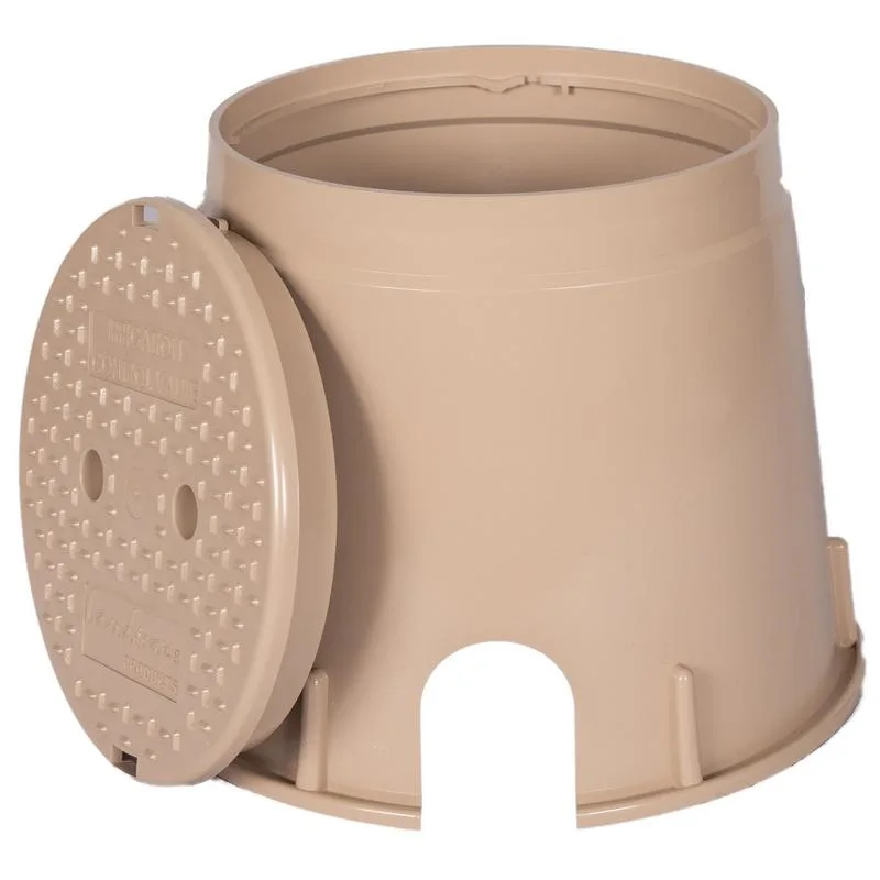 10-inch Round Valve Box Tan w/Lid (38005730)