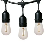 Dauer Bistro Boss Suspended String Lights 50 ft., E26 Hanging Sockets (490954)