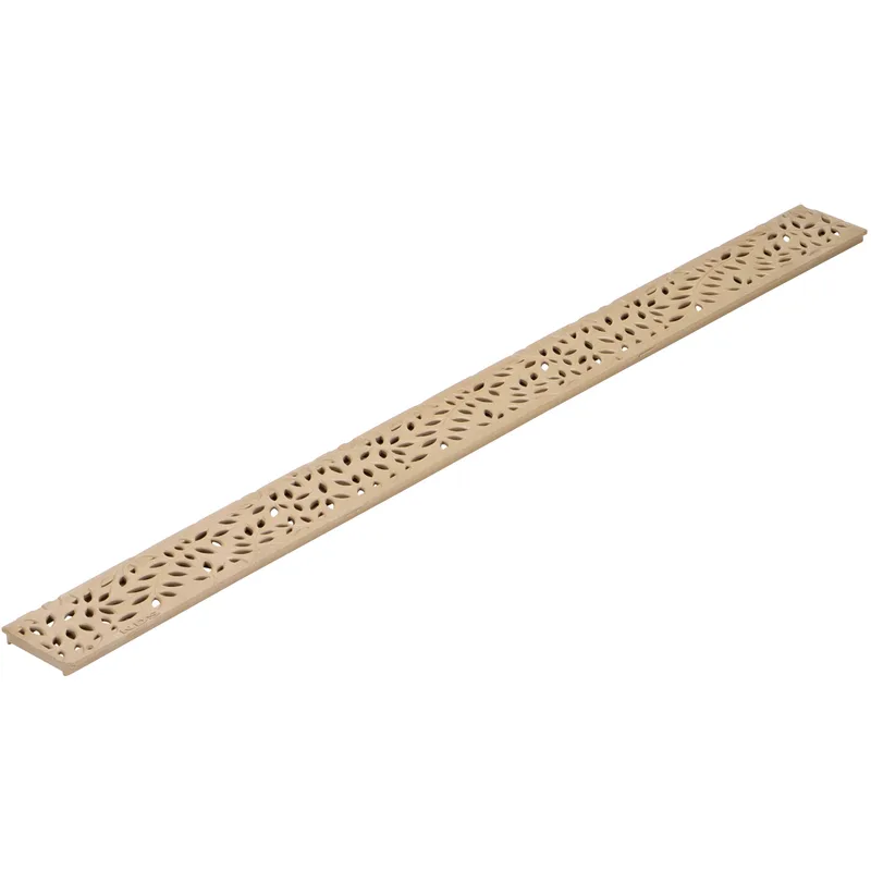 NDS Mini Channel 3' Rectangular Drain Grate, Sand Botanical (554S)