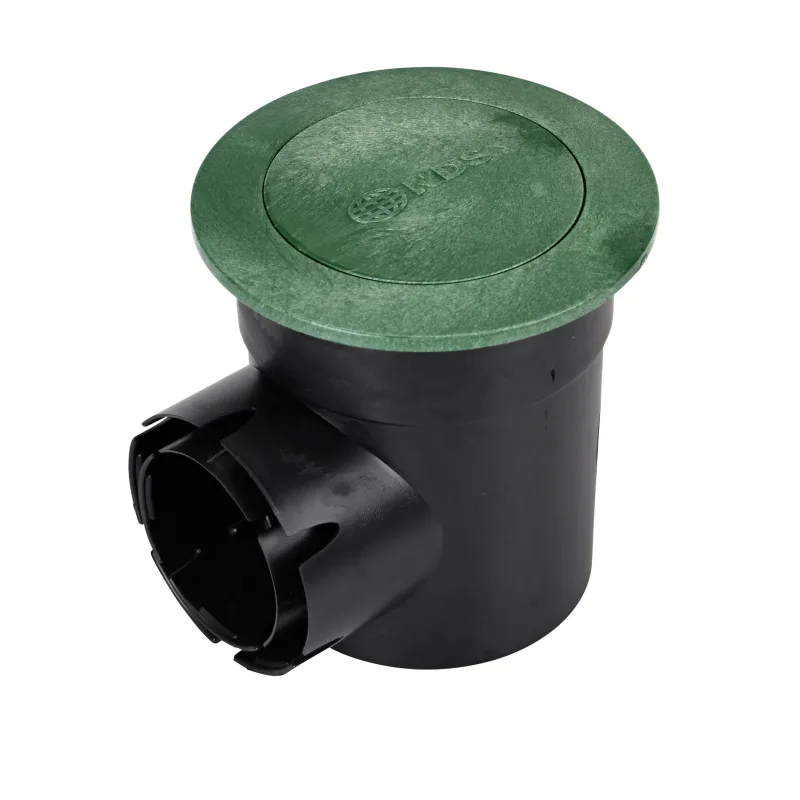 NDS Spee-D Pop-Up Emitter w/ 6″ Round Catch Basin, Spring Loaded, Green (625)