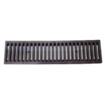 NDS Dura Slope 2' x 6" Rectangular Channel Drain Grate, Black Flat (663)