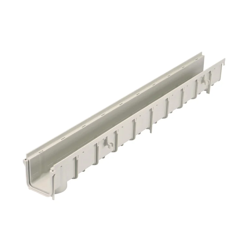 NDS 39.75" x 4-1/16" x 3" PVC Light Gray Channel Drain | NDS710