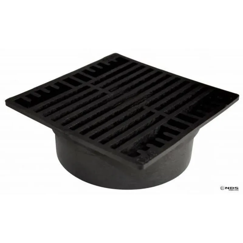 NDS 7 in Square Drain Grate Black (771)