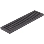 NDS Pro 5-1/4″ x 19-11/16″ Rectangular Channel Drain Grate, Black Ductile Iron (823)
