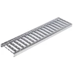 NDS Pro 5-1/4" x 19-5/8" Rectangular Channel Drain Grate, Black Steel (824)
