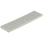 NDS Pro 5-3/16" x 19-11/16" Rectangular Channel Drain Grate, Light Gray Polyethylene (826)