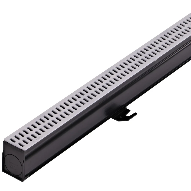 NDS 2-1/4" x 6' Slim Channel Drain Kit, Gray (9206GKIT)