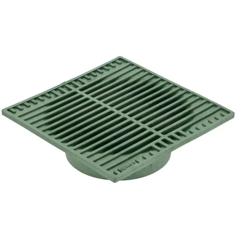 NDS 9 in Square Drain Grate Green (950)