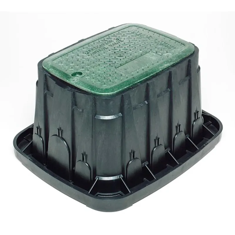 Rain Bird VB Standard Valve Box 23-1/5" x 19-3/10" 12" Overlapping Lid Plastic Black/Green (A11400)