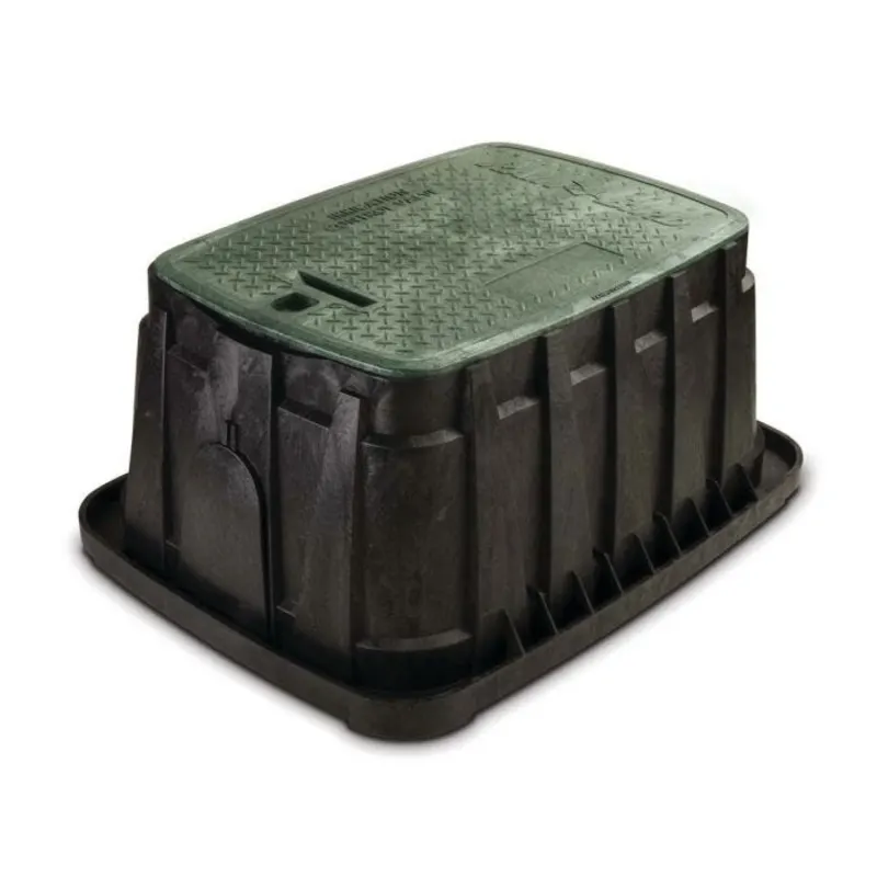Rain Bird VB Jumbo Valve Box 27-6/10" x 21", 12-1/2" Deep, Overlapping Lid, Plastic, Black/Green (A11430)