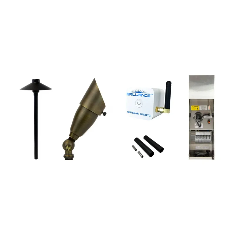 Brilliance LED Brilliance– Black Diamond Starter Lighting System 2700K wi (BD-SLS-BLACK-2700-150)