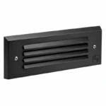 Vista 4246 9″ Black Die-Cast Brass 5W 3000K LED Surface Mount Louvered Step Light (SM-4246-B-5-W)