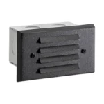 Vista 4242 4" 1.5W Black Aluminum Louver Step Light (SL-4242-B-150-W-G4)