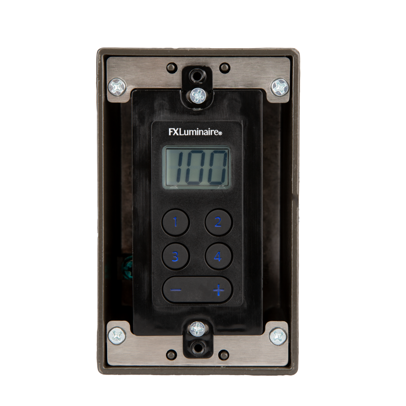 FX Luminaire DIM-LV-BOX 1-Gang Metallic Weatherproof Box with 3x 1/2 in. Holes for DIM-LV Low Voltage Dimmer (DIM-LV-BOX)