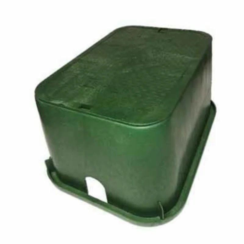 NDS Standard Jumbo 13″ x 20″ 12″ Deep Overlapping Polypropylene/HDPE Valve Box, Green (118BC)