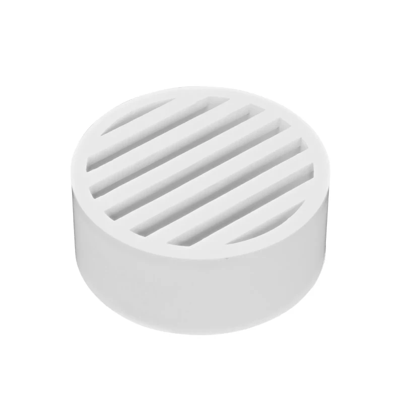 NDS 4 in. Round Grate, Fits 4 in. Sewer & Drain Fittings, White PVC (9P11)