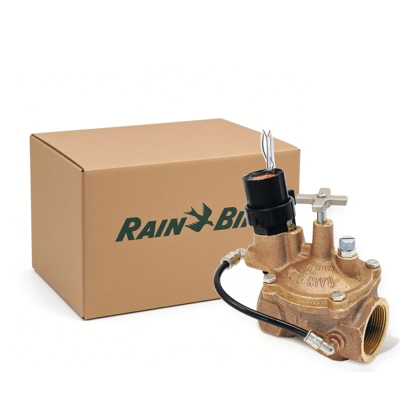 Rain Bird 100-EFB-CP 1 in. EFB-CP brass inline valve with flow control and a contamination-proof self-flushing screen, Case of 10 (B32553-CASE)