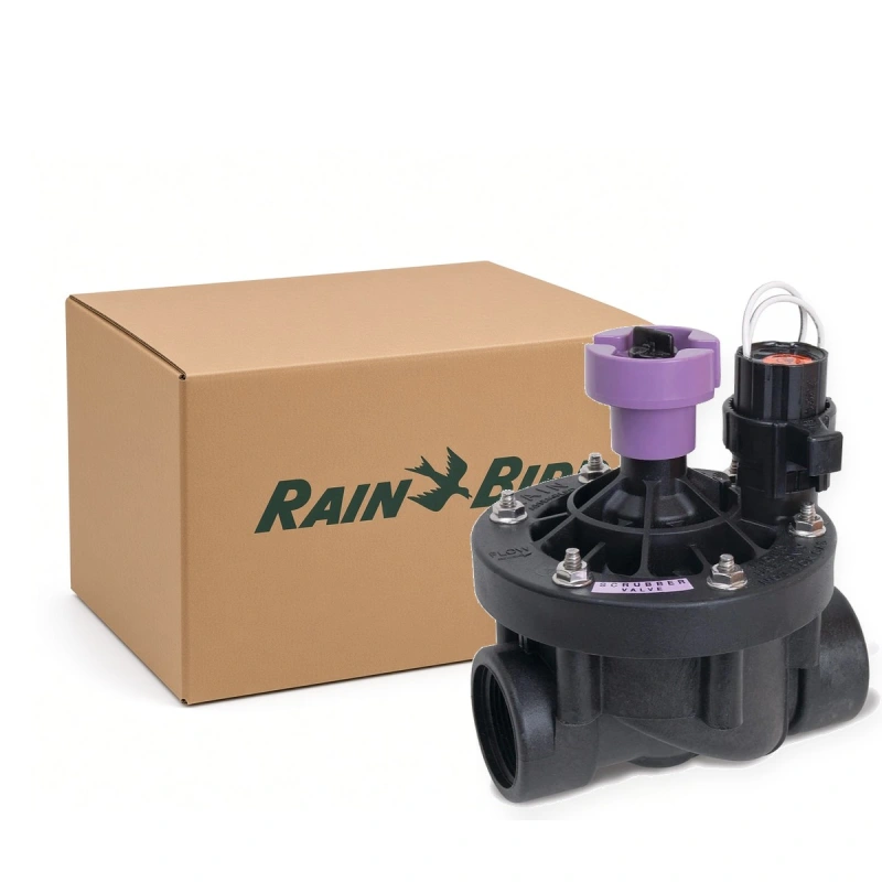 Rain Bird 150-PESB-R 1-1/2 in. PESB-R reclaimed scrubber valve with flow control and a purple non-potable handle, Case of 8 (B37300-CASE)